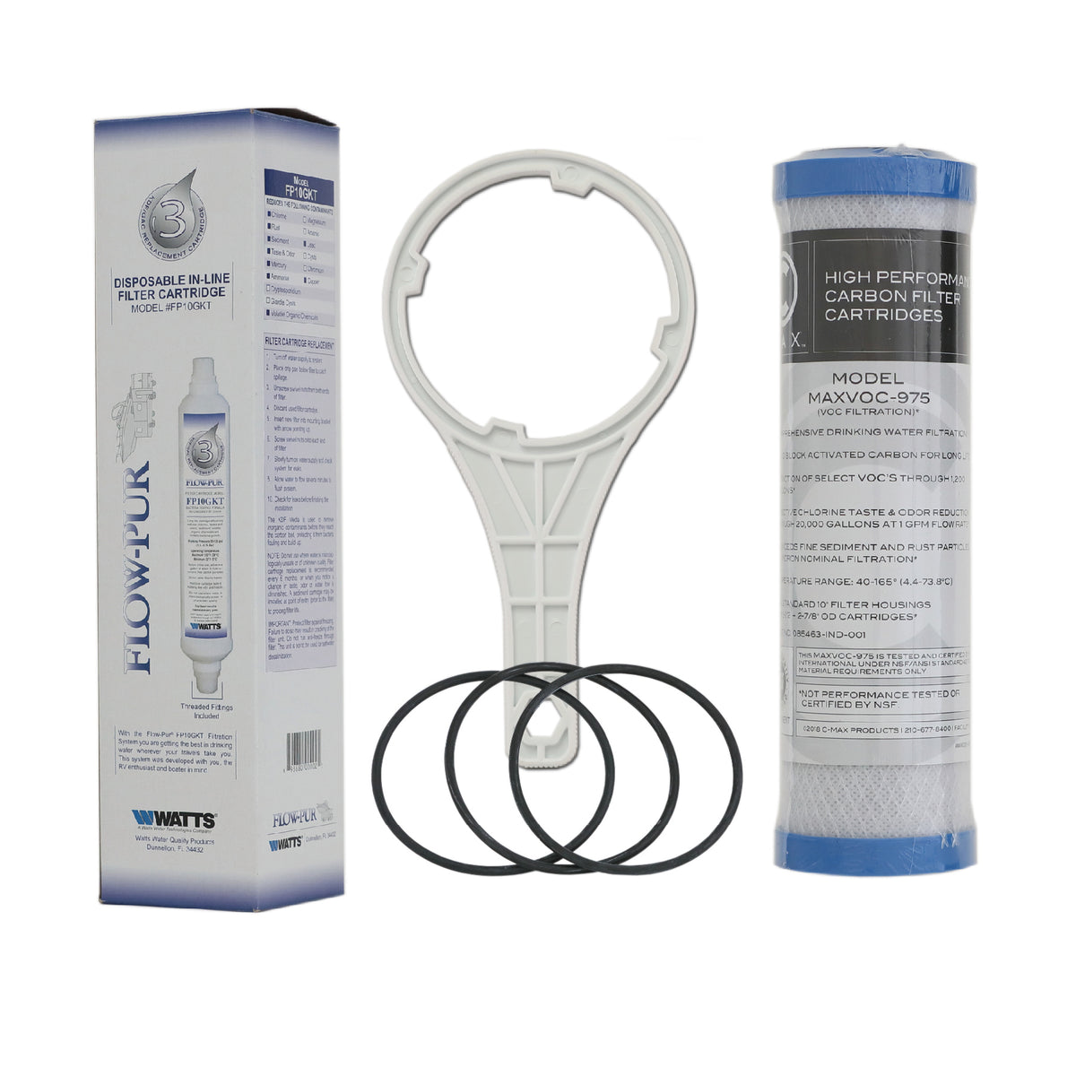 Flow-Pur POE12GHGACB #8 In-Line Single Water Filter System sale NEW OPEN BOX